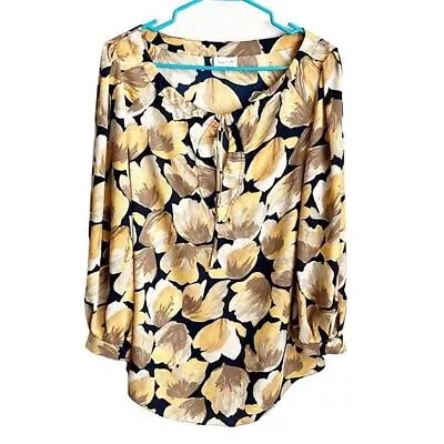 Anthropologie Women's 8 Meadow Rue Michelia Floral Bohemian Peasant Top • $19.99