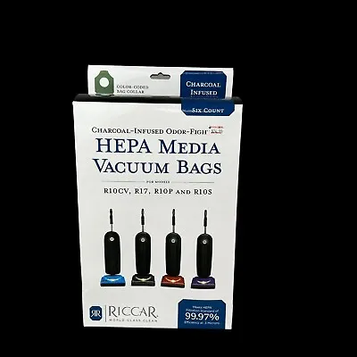 $12.75 • Buy Six Hepa Media Charcoal Infused Vacuum Bags