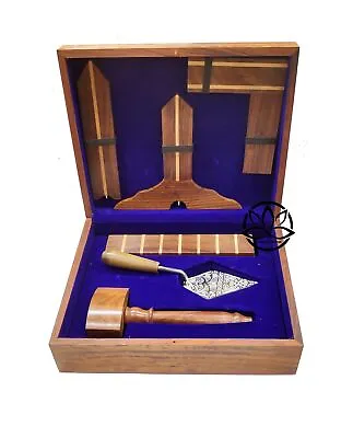 Wooden Plumb Square And Rule Handcrafted Wooden Masonic Working Tools Set By ... • $193.74