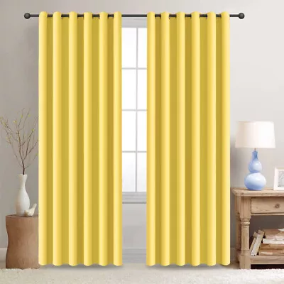 $16.58 • Buy Blackout 2 Panels Bedroom Window Curtains Thermal Insulated Drapes 52 Width
