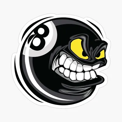 8 Ball Billiards Waterproof Sticker 3  Bumper Sticker Vinyl Decal • $5.95