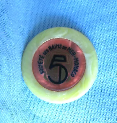 Vintage 1930's Societe Des Bains De Mer Monaco ~  BAKELITE GAMBLING POKER CHIP • $28.77