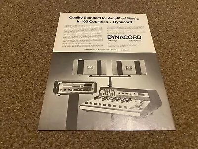 Framed Advert 11x8 Dynacord Stramp Echolette - Eminent 200 • $37.88