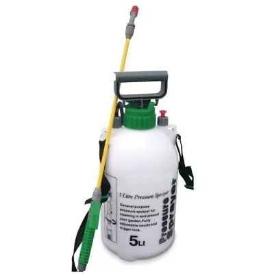 5ltr Pressure Sprayer Garden Knapsack Weedkiller Fertilizer Chemicals Water 5L • £13.52