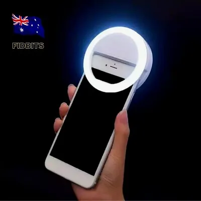 3x USB Selfie LED Ring Light 3 Modes Rechargeable Portable IPhone Or Android AU • $19.99