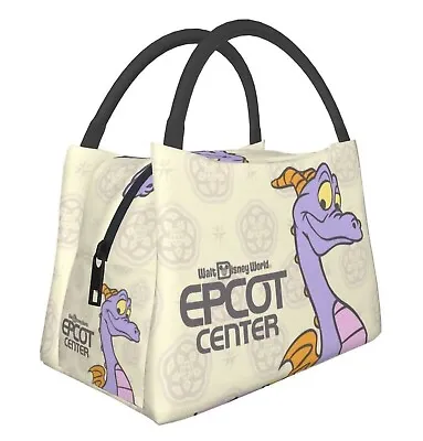 EPCOT Retro Insulated Lunch Bag Smiling Figment Beige Disney Imagination NWOT • $25