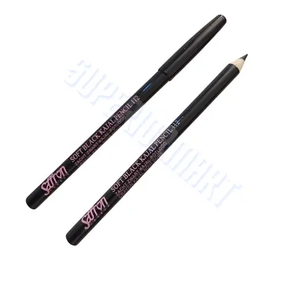 Saffron Kajal Eye Liner Eyeliner Pencil Soft Black Kohl 112 • £3.49