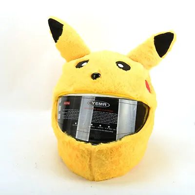 Soft Motorcycle Helmet Cover Funny Pikachu Plush Motorbike Decor OS Fits All • $39.99