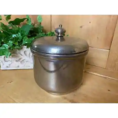 Silver Metal Ice Bucket With Lid | Plastic Interior | MCM | Mid-Century Modern • $14