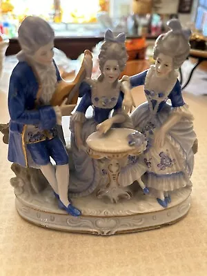 Vintage Capodimonte Porcelain Figurine Group 4 5/8  Tall Made In Germany • $42