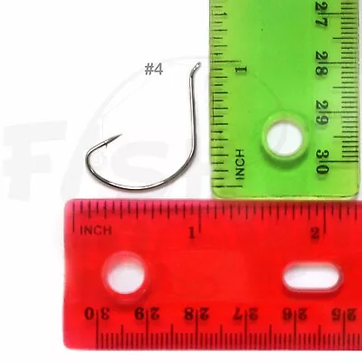  Fish WOW!® 2x Kahle Hook Nickel Size #4 Wide Gap Select From Qty 10 20 50 100 • $9.02