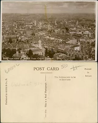 Bristol From Cabot Tower Birds Eye View RP Real Photo AGS & Co • $12.86