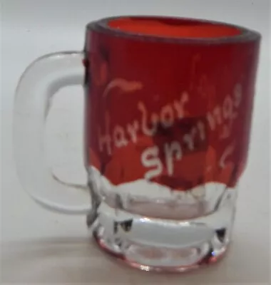 Harbor Springs (Mich Mi) Miniature Ruby Flash Beer Stein - Circa 1905 • $23.99