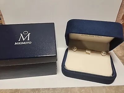 AUTH Mikimoto 18k Y Gold A Quality  7.8mm Akoya Cultured Pearl Stud Earring +Box • $750