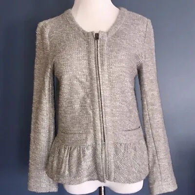 J Crew Boucle Knit Peplum Blazer Sz Small • $24.99