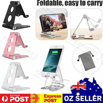 Universal Folding Aluminum Tablet Mount Holder Stand For IPad IPhone Samsung VIC • $7.93