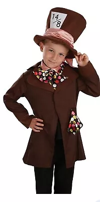 Kids Little Mad Hatter Costume World Book Day Boys Girls Fancy Dress 10-12 Yrs • £10.99