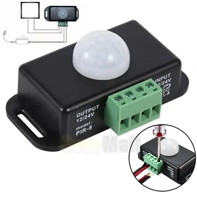 DC 12V-24V 8M Automatic Infrared PIR Motion Sensor Detector Switch For LED Light • $8.79