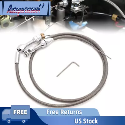 36  Stainless Steel Braided Engine Throttle Gas Cable Kit LS1 4.8 5.3 6.0 Liters • $13.99