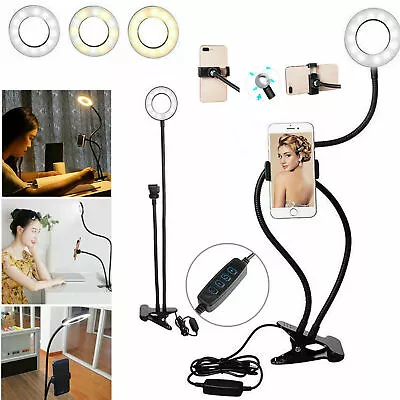 10  LED Ring Light Dimmable Lighting Phone Selfie Tripod Stand Makeup Live Lamp • $16.99