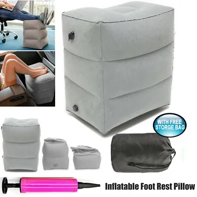 $30.98 • Buy Inflatable Foot Rest Travel Air Pillow Cushion Office Home Leg Footrest Relax AU