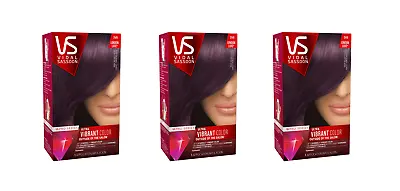 3 Pack Vidal Sassoon 3VR Deep Velvet Violet Pro Series Permanent Hair Color Each • $30.39