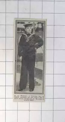 £6 • Buy 1915 16-year Old FA Warrener, 1st Class Boy On HMS Amethyst