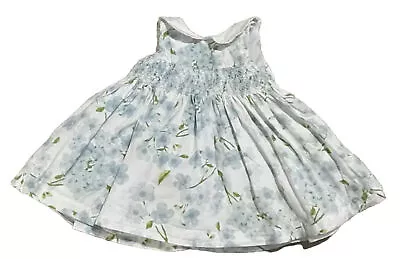 Gymboree Dress Tulle Lined Floral Blue 6-12 Mos Sleeveless Easter Spring • $6