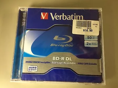 Verbatim Blu-ray Discs Dual Layer Recordable BD-R DL 50GB 2 Pack NEW • $30