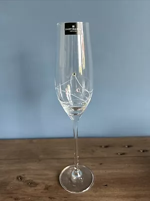 Dartington Crystal - 1 X Glitz Champagne Flute / Glass 10.5  Tall • £10