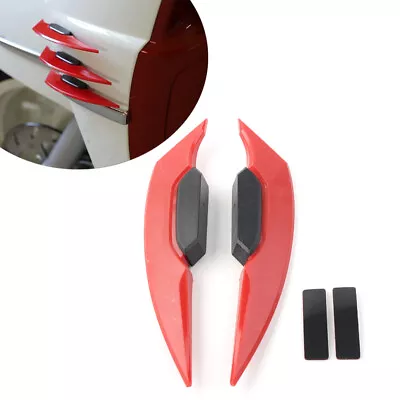 2ⅹ Fairing Winglets Side Spoiler Deflector Air Wing Kit Motorcycle Universal Red • $10.60