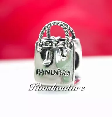 New Authentic Pandora Sterling Silver Charm PANDORA Bag Bead 791184 • $29.99