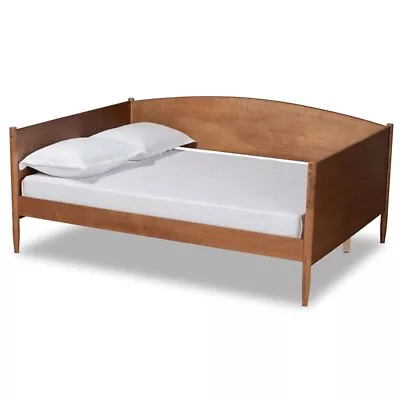 Baxton Studio Veles Ash Walnut Finished Wood Full Size Daybed • $405.99