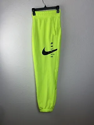 Nike Sportswear Swoosh Womens Pants Size XXL Fleece Jogger Volt CU5631 702 • $88.32