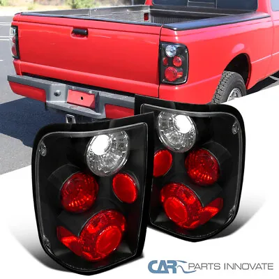 Fits 01-05 Ford Ranger Pickup Black Tail Lights Rear Brake Lamps Replacement L+R • $44.95