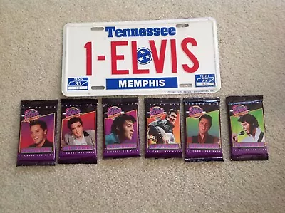 Vintage Elvis 1987 Tennessee Vanity Plate And Souvenir Cards 6 Packs! • $12.95