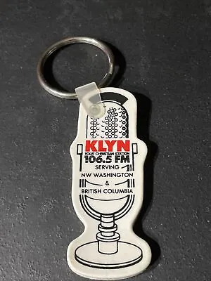 KLYN 106.5 FM Microphone Advertising Keychain Key Fob Ring • $13.49