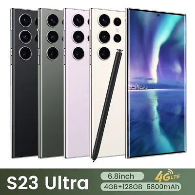 New S23 Ultra Unlocked Android13 Smartphone 4+128GB Dual SIM Internal S Pen 2023 • $199.09