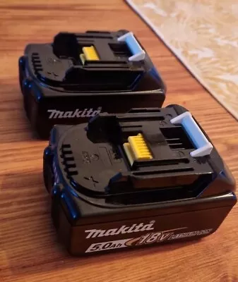 Makita 18v 5AH Batteries X2 Twin Pack New • £72