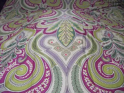 Queen Duvet Cover ECHO 100 Percent Cotton Button Closer Paisley Design • $35