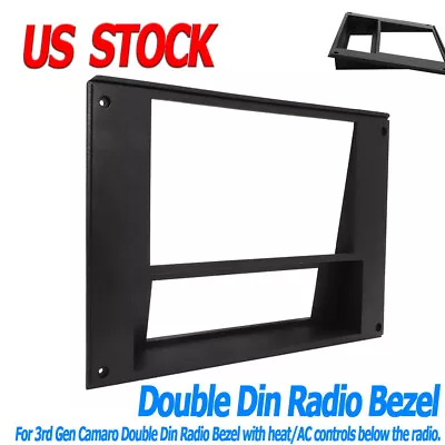 Double Din Radio Bezel For 3rd Gen 82-92 Camaro Chevrolet Black Panel 1983 USA • $29.99