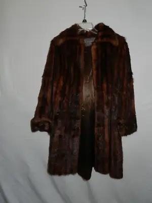 FURS By Green Gary IN INDIANA Coat Mink Size M? Swing • $374.99