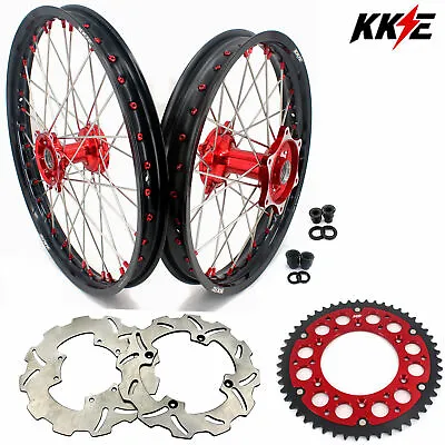 KKE 21/18 Cast Wheels For Honda XR400R 1996-2004 XR600R 91-2000 Dirt Bike Rims  • $569
