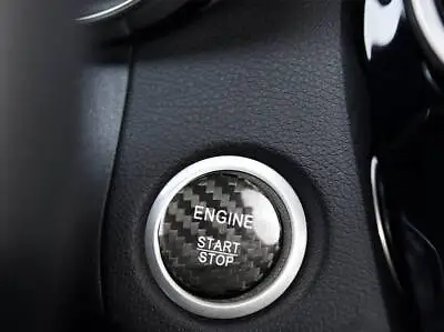 For Mercedes-Benz Carbon Fiber Car Engine Start Stop Push Button Switch Cover • $7.99