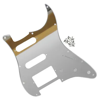 £19.19 • Buy New FD Strat Guitar Pickguard HSS 11 Holes Scratch Plate Silver Mirror & Screws