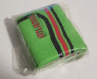 Scarce Set Of 2 Vintage ATLANTA Hawks WRISTBANDS Soft Retro 80s NBA • $12.49