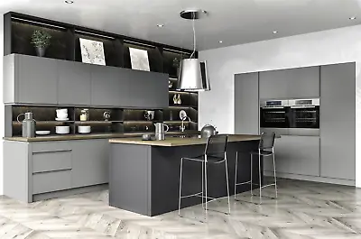 New Not Ex-display - Matt Dust Grey  Handleless Kitchen - Trade Supplier • £2088