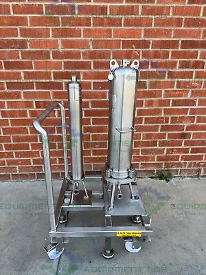 Millipore Stainless Steel Double Cartridge Filter Housing Skid  8  And 4  • $1500