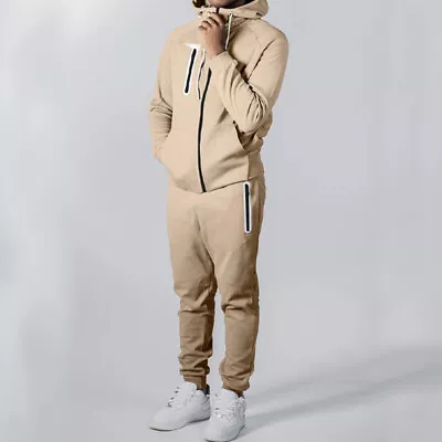 Mens Jogger Sets Hooded Sweatshirts+Pant Outfits Casual Two Pieces Men Sweatsuit • $54.33