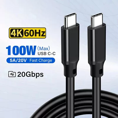 $12.69 • Buy 1-5m USB C To USB C Cable For Macbook Air/Pro PD 100W Type C Charging Data Cord